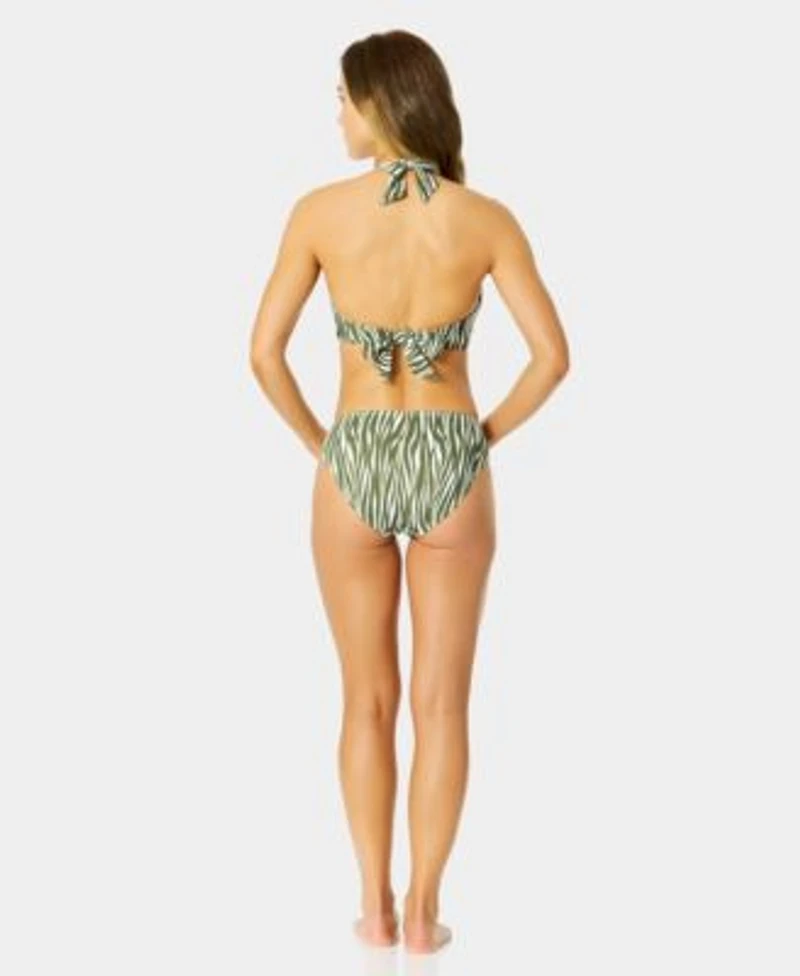 Anne Cole Womens V Neck Halter Tie Back Swim Top Twist Bottoms