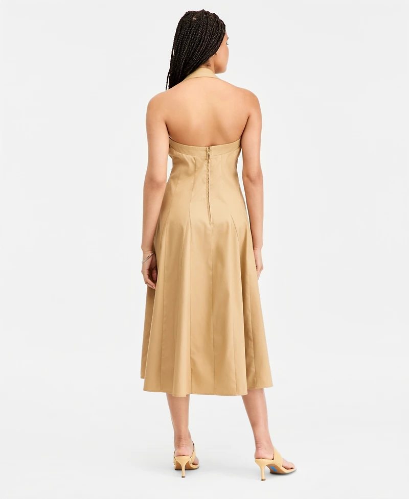 Seni & Cade Juniors' Buckle Halter-Strap Midi Dress