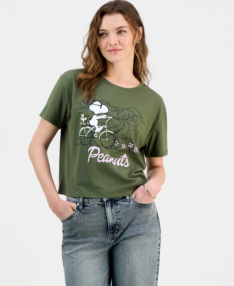 Grayson Threads, The Label Juniors' Snoopy Bike Graphic-Print Tee