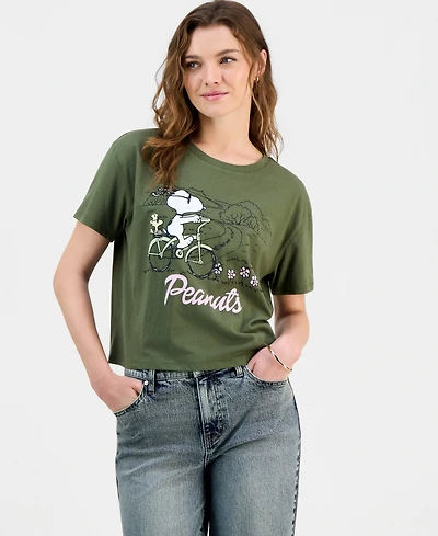 Grayson Threads, The Label Juniors' Snoopy Bike Graphic-Print Tee