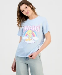 Grayson Threads, The Label Juniors' Tweety Bird Angel Graphic-Print Tee