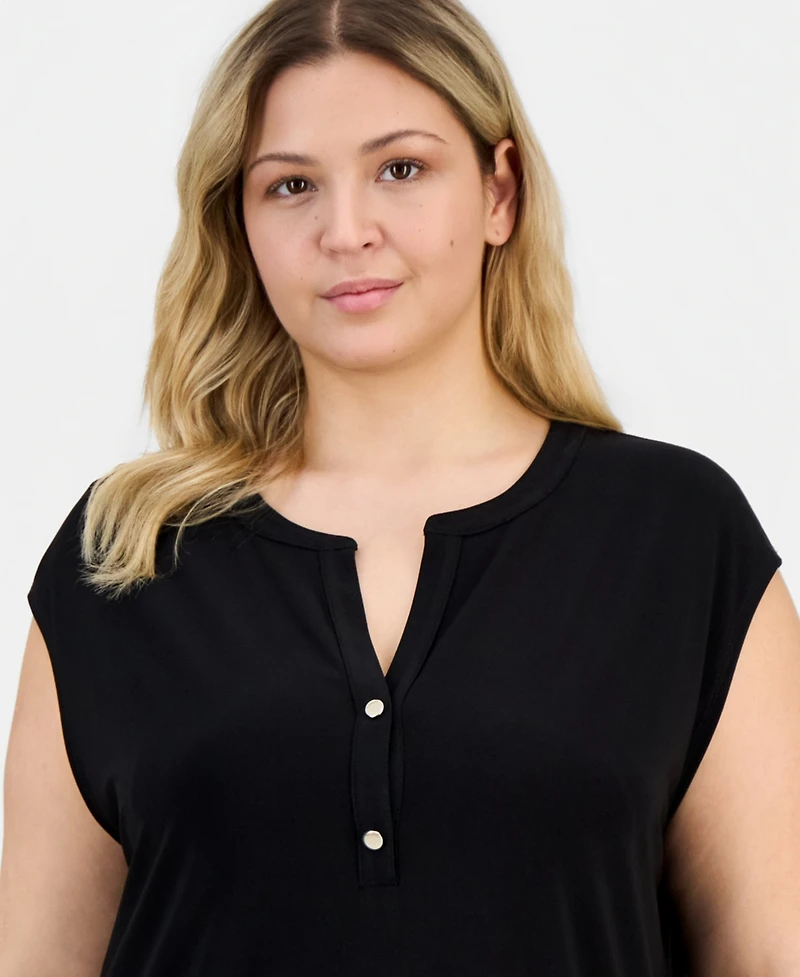 Anne Klein Essentials Plus Dolman-Sleeve Top
