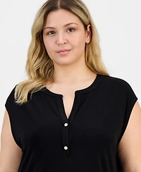 Anne Klein Essentials Plus Dolman-Sleeve Top