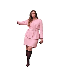 Eloquii Women's Tweed Mini Skirt