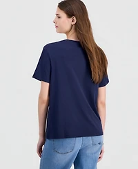 Love Tribe Juniors' Flower Market Crewneck Tee
