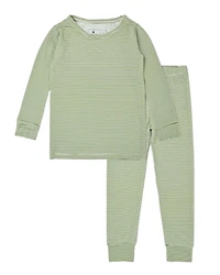 Motette Toddler Boys Evergreen Stripe Pajama Set