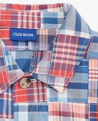 Club Room Men's Madras Shirt Jacket, Macy's Exclusive - Piece Block Plaid Yd