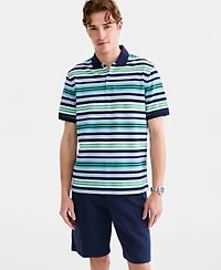 Club Room Men's Tonical Stripe Pique-Knit Polo Shirt, Macy's Exclusive - Knit