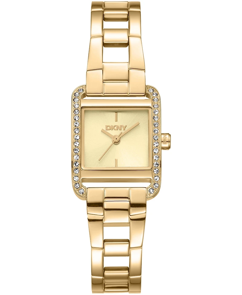 Dkny Women's Mini Quartz Gold-Tone Stainless Steel Bracelet Watch 23mm and Gift Set