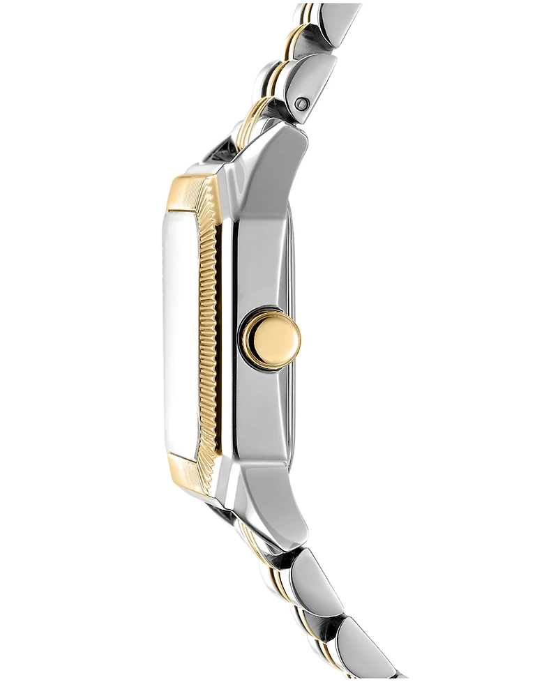 Dkny Women's Signature Shape Quartz Two-Tone Stainless Steel Bracelet Watch 27x34mm