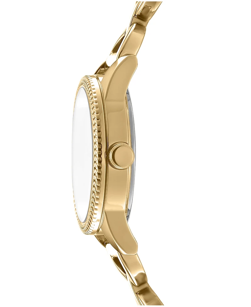 Dkny Women's Open Link Quartz Gold-Tone Stainless Steel Bracelet Watch 26mm