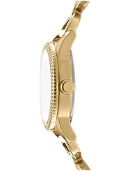 Dkny Women's Open Link Quartz Gold-Tone Stainless Steel Bracelet Watch 26mm