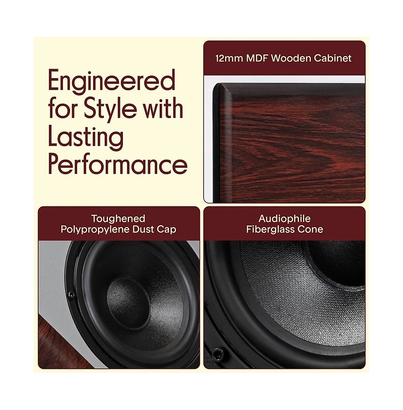 Pyle 5.25 Home Theater Bookshelf Speakers - 2-Way HiFi Sound with Wall Mount Bracket (PHQBS53CH)