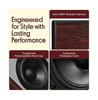 Pyle 5.25 Home Theater Bookshelf Speakers - 2-Way HiFi Sound with Wall Mount Bracket (PHQBS53CH)