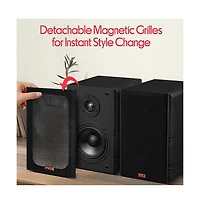 Pyle 5.25 Home Theater Bookshelf Speakers - 2-Way HiFi Sound with Wall Mount Bracket (PHQBS53BK)