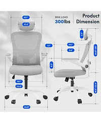Flexispot OC1 Ergonomic Office Chair with Adjustable Headrest and 3D Arms