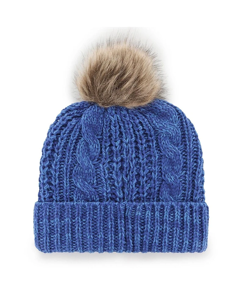 '47 Brand Women's Royal Detroit Pistons Meeko Cuffed Pom with Knit Hat