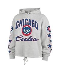 '47 Brand Women's Heather Gray Chicago Cubs Plus Size Starry Eye Hoodie