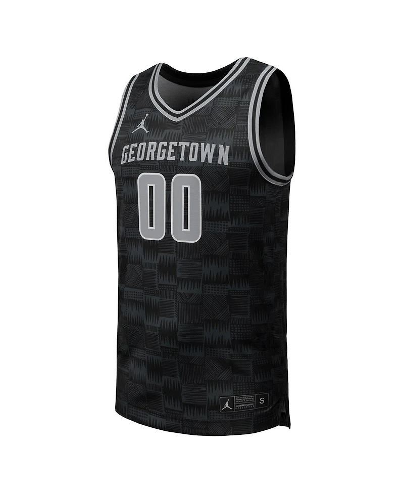 Jordan Men's 00 Black Georgetown Hoyas Replica Basketball Jersey