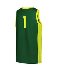 Nike Big Boys and Girls 1 Green Oregon Ducks Replica Basketball Jersey