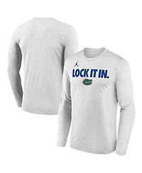 Jordan Men's White Florida Gators 2026 On-Court Bench Long Sleeve T-Shirt
