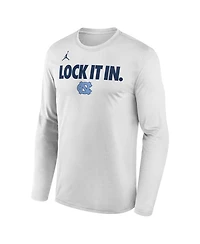 Jordan Men's White North Carolina Tar Heels 2026 On-Court Bench Long Sleeve T-Shirt