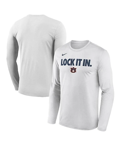 Nike Men's White Auburn Tigers 2026 On-Court Bench Long Sleeve T-Shirt