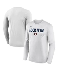 Nike Men's White Auburn Tigers 2026 On-Court Bench Long Sleeve T-Shirt