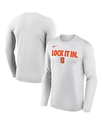 Nike Men's White Syracuse Orange 2026 On-Court Bench Long Sleeve T-Shirt