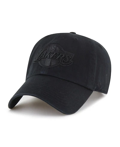 '47 Brand Men's Los Angeles Lakers Black on Black Clean Up Adjustable Hat
