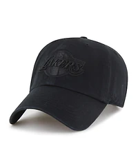 '47 Brand Men's Los Angeles Lakers Black on Black Clean Up Adjustable Hat
