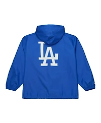 Mitchell & Ness Men's Royal Los Angeles Dodgers Full-Snap Hooded Coaches Jacket