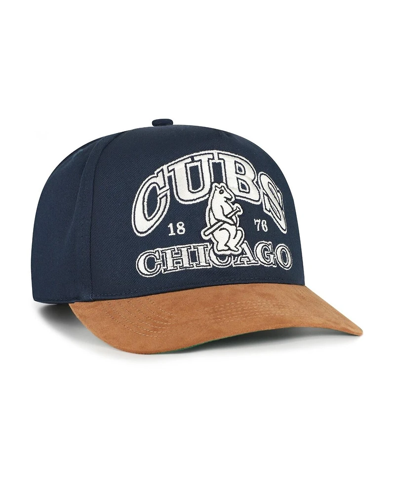 '47 Brand Men's Navy/Brown Chicago Cubs Cooperstown Break Wood Suede Hitch Adjustable Hat