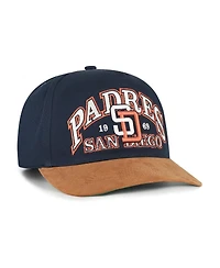 '47 Brand Men's Navy/Brown San Diego Padres Cooperstown Break Wood Suede Hitch Adjustable Hat