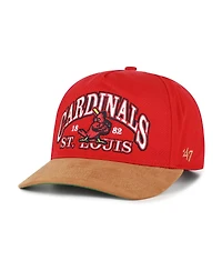 '47 Brand Men's Red/Brown St. Louis Cardinals Cooperstown Break Wood Suede Hitch Adjustable Hat