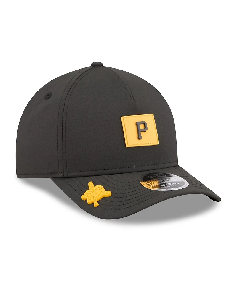 New Era Men's Black Pittsburgh Pirates 2026 Clubhouse 9FORTY A-Frame Adjustable Hat