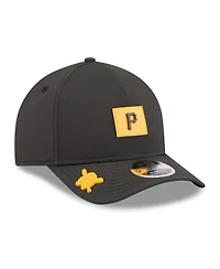 New Era Men's Black Pittsburgh Pirates 2026 Clubhouse 9FORTY A-Frame Adjustable Hat