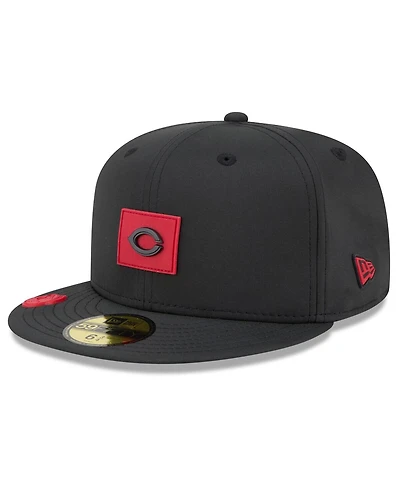 New Era Men's Black Cincinnati Reds 2026 Clubhouse 59FIFTY Fitted Hat