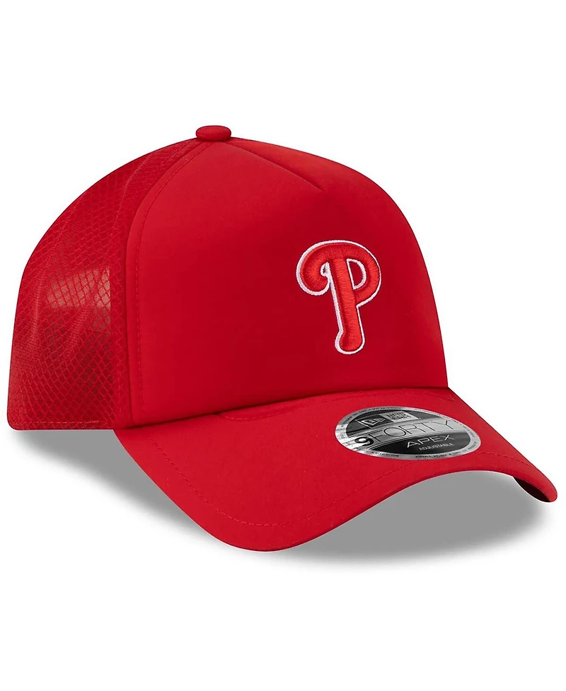 New Era Men's Philadelphia Phillies 2026 Batting Practice Apex 9FORTY Adjustable Trucker Hat