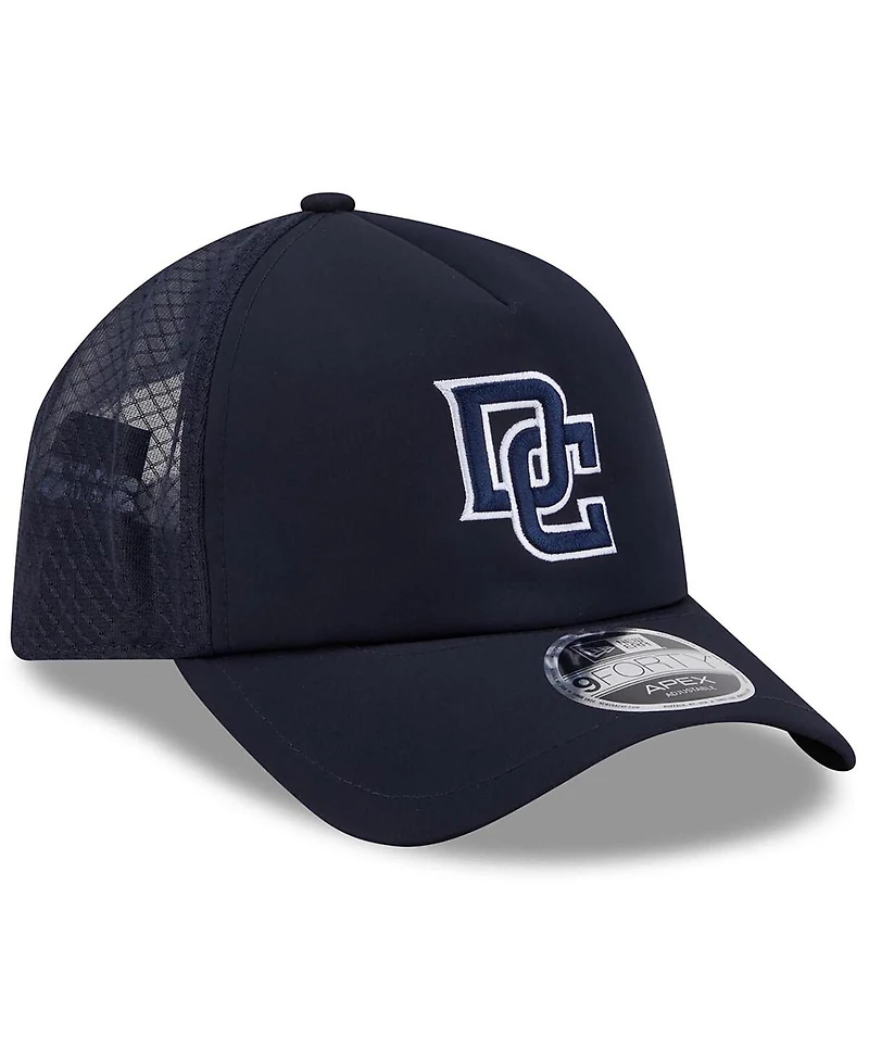 New Era Men's Navy Washington Nationals 2026 Batting Practice Apex 9FORTY Adjustable Trucker Hat