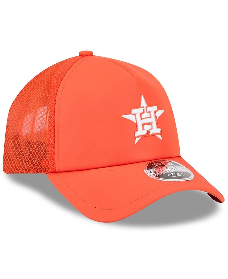 New Era Men's Houston Astros 2026 Batting Practice Apex 9FORTY Adjustable Trucker Hat