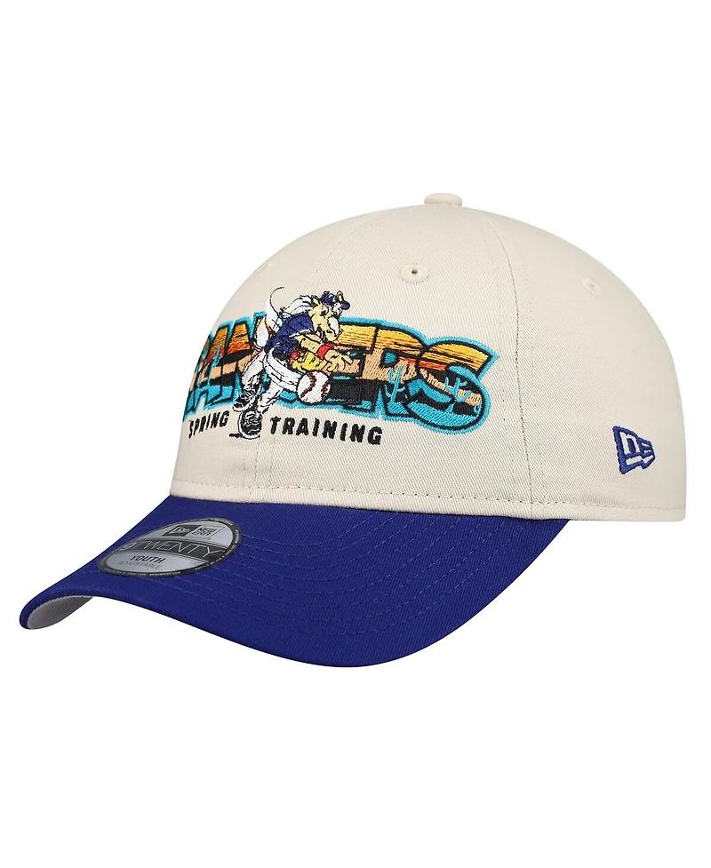 New Era Big Boys and Girls Stone/Royal Texas Rangers 2026 Spring Training Fan Pack Batter 9TWENTY Adjustable Hat