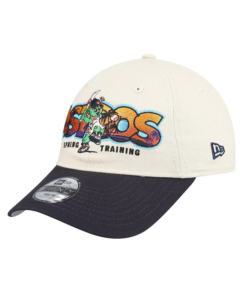 New Era Big Boys and Girls Stone/Navy Houston Astros 2026 Spring Training Fan Pack Batter 9TWENTY Adjustable Hat