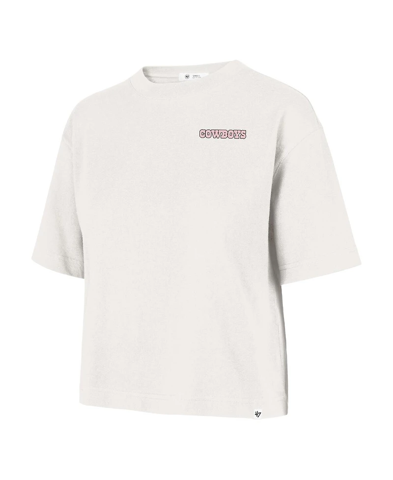 '47 Brand Women's Cream Dallas Cowboys Love Letter Reed City T-Shirt