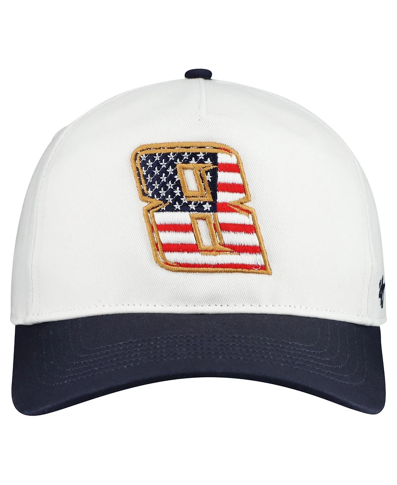 '47 Brand Men's White Kyle Busch Flag Fill Two-Tone Team Adjustable Hitch Hat