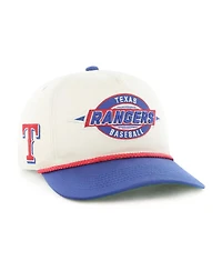 '47 Brand Big Boys and Girls Natural/Royal Texas Rangers Frame Out Hitch Adjustable Hat