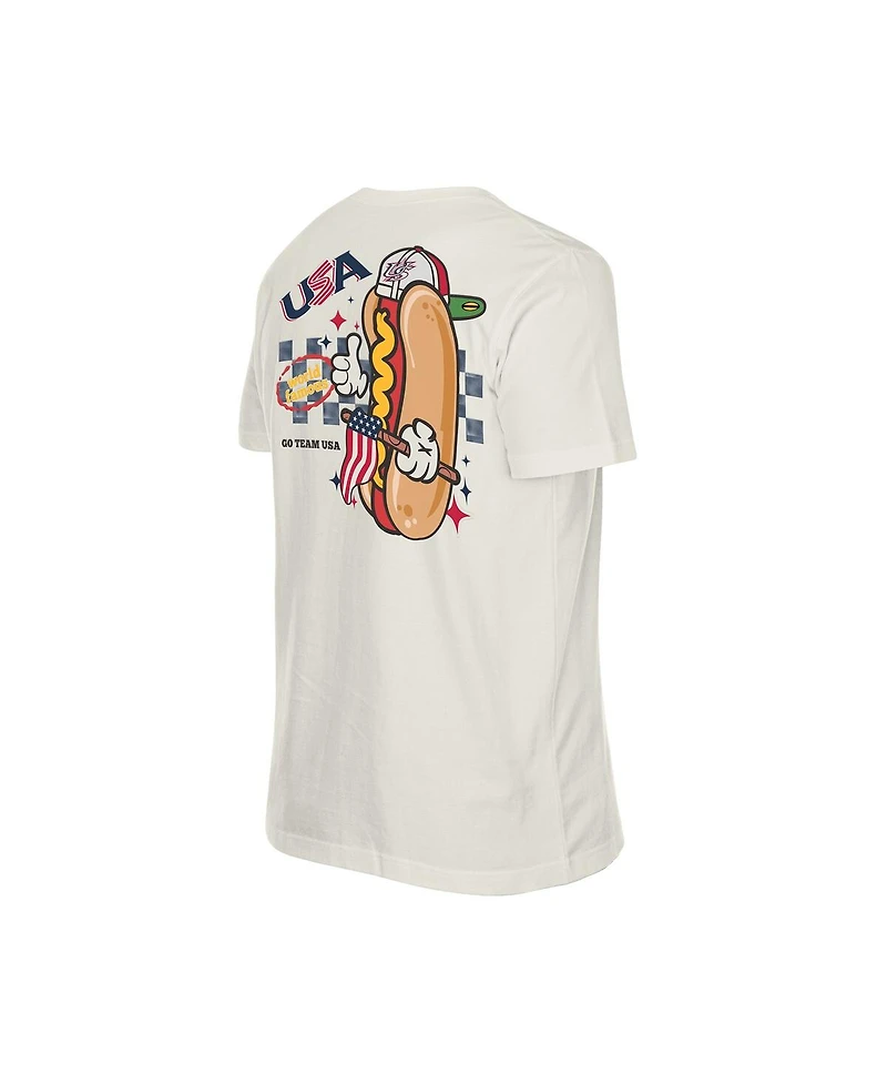 New Era Men's Cream Usa Baseball 2026 World Classic Hot Dog T-Shirt