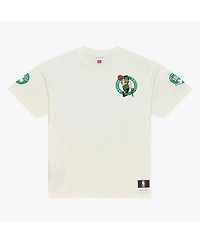 Mitchell & Ness Men's Cream Boston Celtics Hardwood Classics Chainstitch Premium T-Shirt