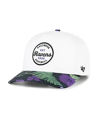 '47 Brand Men's White/Purple Baltimore Ravens Beach Side Hitch Adjustable Hat