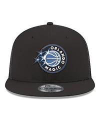 New Era Men's Black Orlando Magic Core Logo Meshback 9FIFTY Snapback Hat